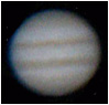 Jupiter am 12.02.03 - ISO 800 / F3,6 / 1/8 sek. / 200 mm Reflektor / 7 mm SMC-Okular